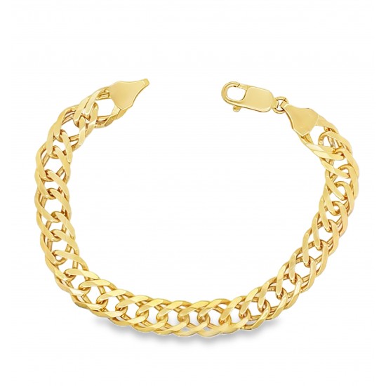Pre Owned 9ct Double Link Curb Bracelet ZB374
